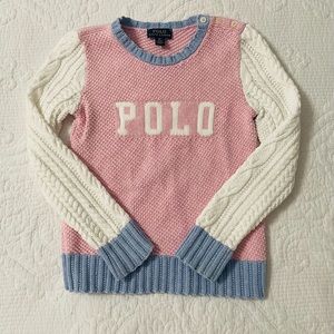 Polo Ralph Lauren Pastel Color Block Knitted Sweater for Kids